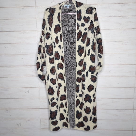 SHE + SKY LEOPARD PRINT CARDIGAN - Picture 6 of 15